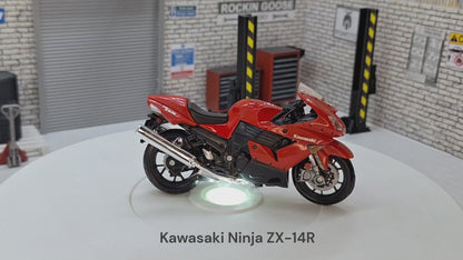 Kawasaki Ninja ZX-14R Red 1:18 Scale