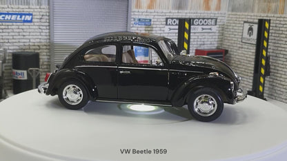 VW VOLKSWAGEN BEETLE BLACK 1959 1:24 Scale