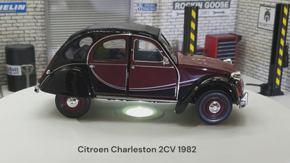 Citroen Charleston 2CV 1982 - Burgundy/Black 1:24 Scale