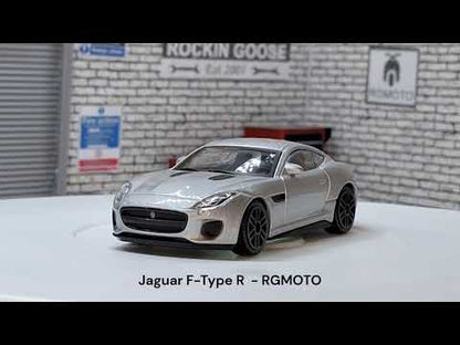 Jaguar F-Type R Silver 1:43 Scale Car Bburago