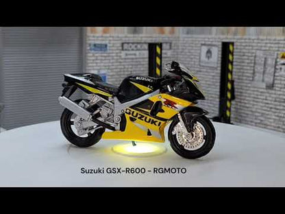 Suzuki GSX-R600 1:18 Scale Motorcycle Yellow/black