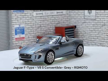 Jaguar F-Type - V8 S Convertible - Grey 1:43 Scale Car Cased