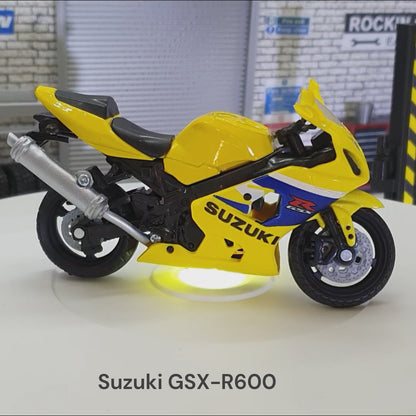 Suzuki GSX-R600 Yellow 1:18 Scale Motorcycle