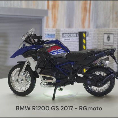 BMW 1200 GS 2017 Blue 1:18 Scale