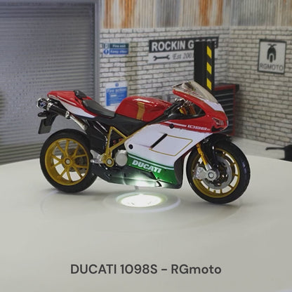 Ducati 1098S - White/Red/Green 1:18 Scale