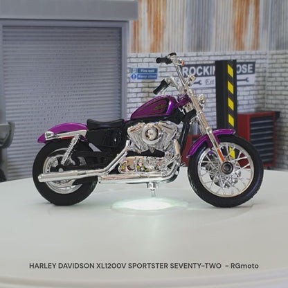 Harley Davidson XL1200V Seventy-Two 2013 (PURPLE) 1:18 Scale Model