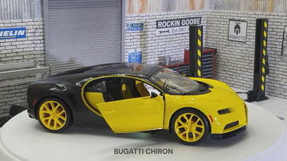 Bugatti Chiron - Yellow 1:24 Scale Car Model