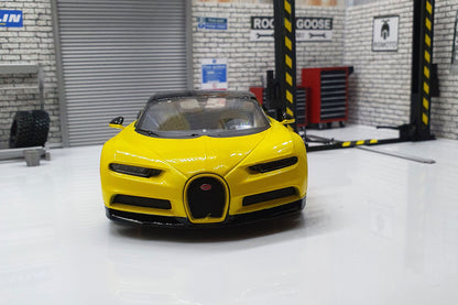 Bugatti Chiron - Yellow 1:24 Scale Car Model