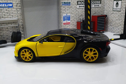 Bugatti Chiron - Yellow 1:24 Scale Car Model