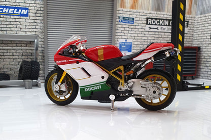 Ducati 1098S - White/Red/Green 1:18 Scale