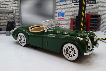 Jaguar Xk 120 Cabrio 1951 Green 1:24 Scale