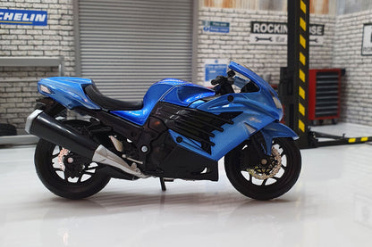 Kawasaki Ninja ZX-14R Blue 1:18 Scale