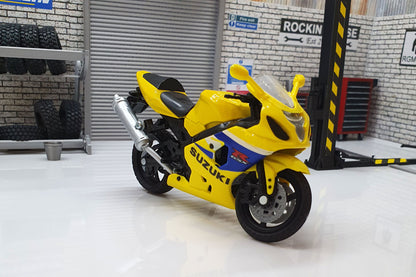 Suzuki GSX-R600 Yellow 1:18 Scale Motorcycle